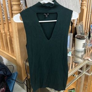 Express knit sleeveless cutout top